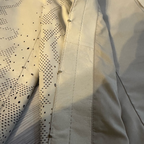 Tory Burch Vegan Leather Pencil Skirt and Jacket with lace like detail - Picture 5 of 8